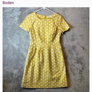 Boden Women’s Size 6 Retro Mod Yellow Floral Dress